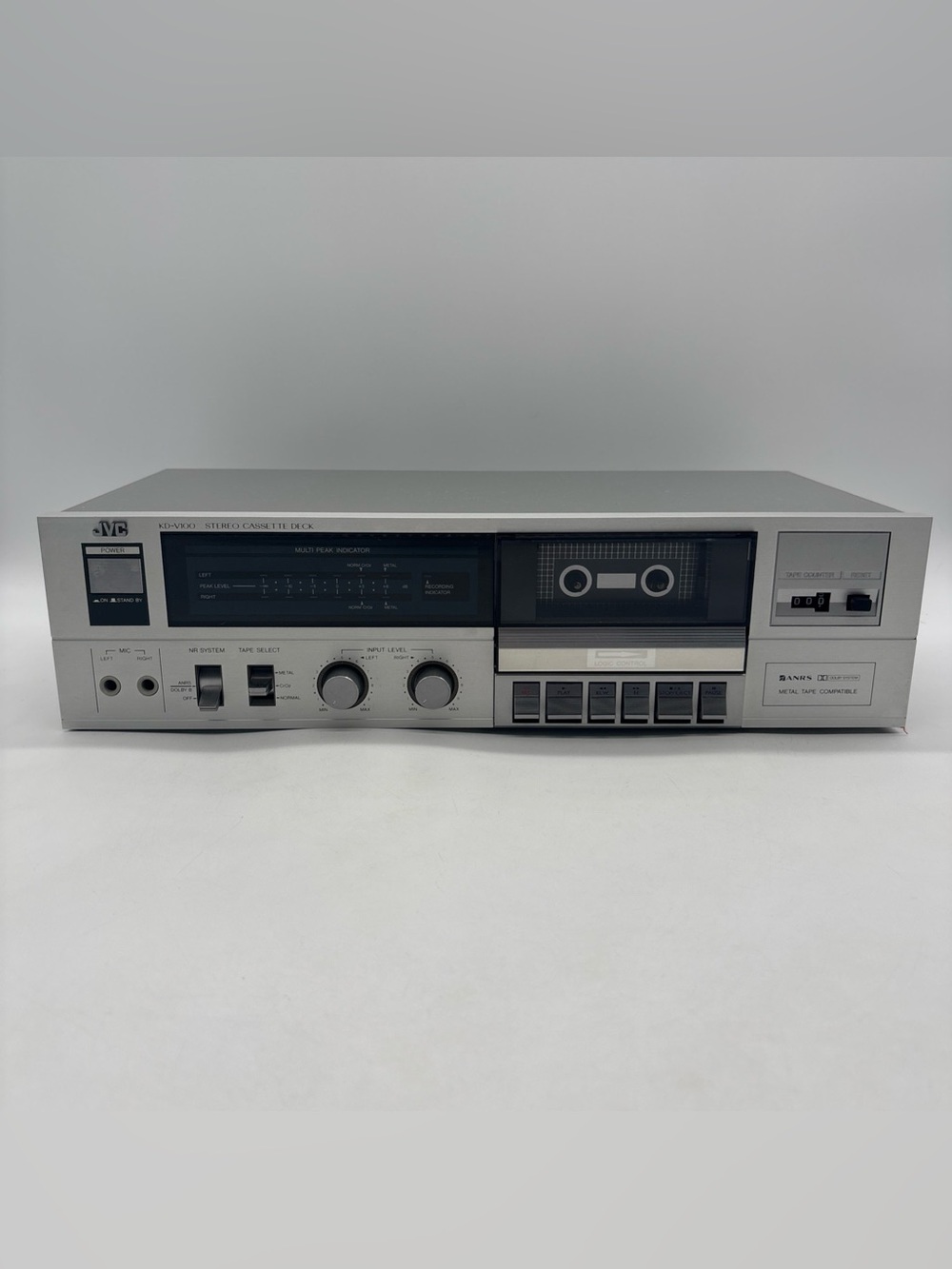 Vintage JVC KD-V100C Stereo Cassette Deck Silver Tested Working Dolby ANRS